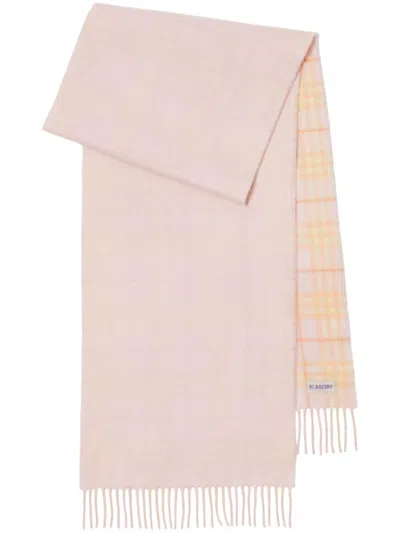 BURBERRY LIGHT PINK CASHMERE SCARF FOR WOMEN