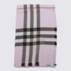 Burberry Light Pink Wool Scarf In Pink