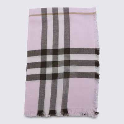 BURBERRY BURBERRY LIGHT PINK WOOL SCARF