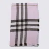 Burberry Light Pink Wool Scarf In Purple