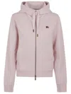 Burberry Light Pink Zip-up Hoodie In Neutral