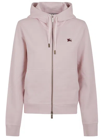 Burberry Light Pink Zip-up Hoodie In Neutral