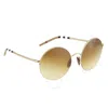 Burberry Light Yellow Gradient Ochre Round Ladies Sunglasses Be3101 11452l 54