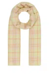 Burberry Light Yellow Signature Check Scarf In Light Yellow