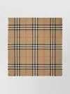 Burberry Lightweight Check Pattern Scarf With Fringed Edges In Brown