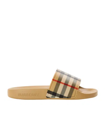Burberry Lightweight Easy Wear Slides In Brown