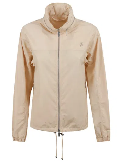Burberry Lightweight High Collar Coat In Neutral