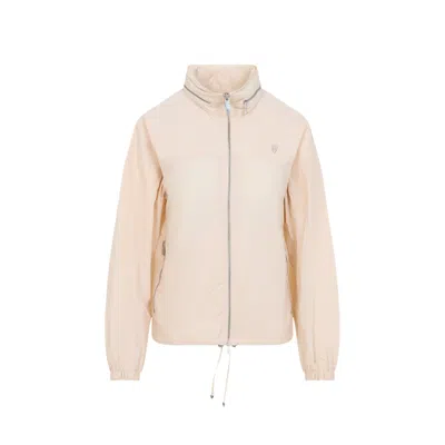 Burberry Lightweight High Collar Jacket In Neutral