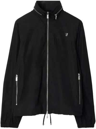 Burberry Lightweight Hooded Jacket In Black