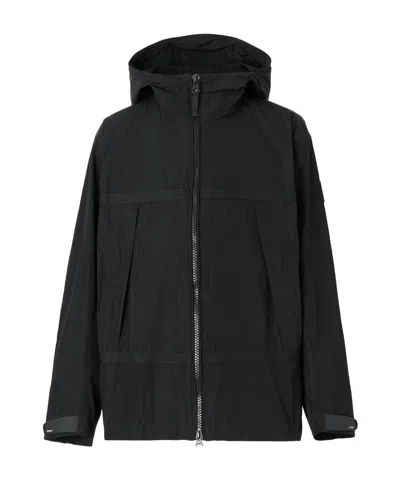 Burberry Lightweight Hooded Jacket In Black