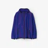 Burberry Purple Ekd-embroidered Hooded Jacket - Men's - Polyamide/polyester In Volt