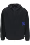 Burberry Ekd Patch Windbreaker Jacket In Black