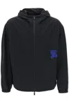 Burberry Ekd Patch Windbreaker Jacket In Black