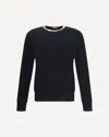 Burberry Crew Neck Knitwear With Distinctive Patterned Collar