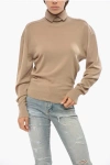 Burberry Lightweight Wool Turtleneck Sweater In Brown