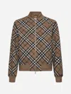Burberry Linden Check Wool Blend Harrington Jacket