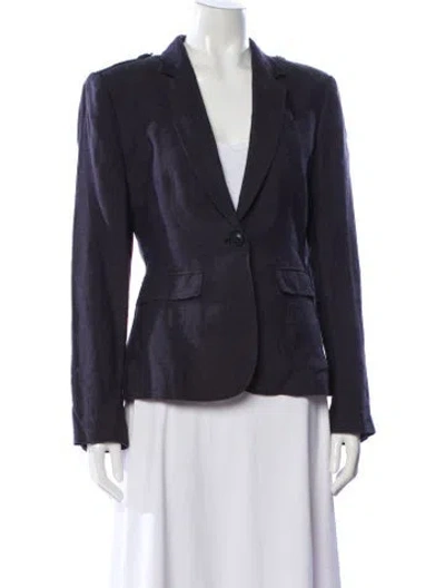 Pre-owned Burberry Linen Blazer In Gray