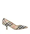 Burberry Linen Check Dame Pumps 55 In Multi