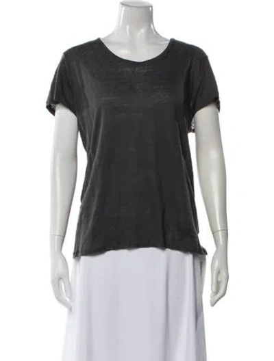 Pre-owned Burberry Linen Crew Neck T-shirt In White
