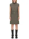 Burberry Linen Dress In Charcoal