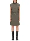 Burberry Linen Dress In Gray
