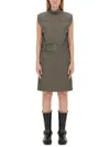 Burberry Linen Dress In Gray