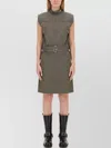 Burberry Linen Dress In Green