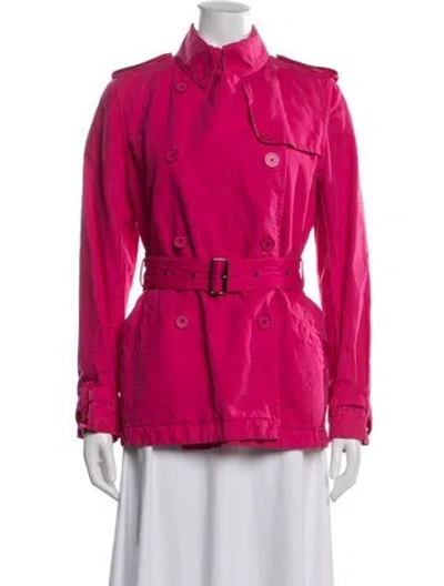 Pre-owned Burberry Linen Jacket In Red