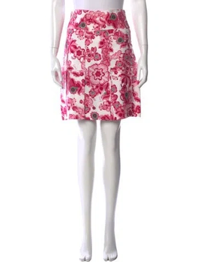 Pre-owned Burberry Linen Mini Skirt In Multi