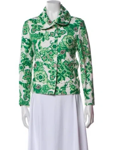 Pre-owned Burberry Linen Printed Jacket In Multi