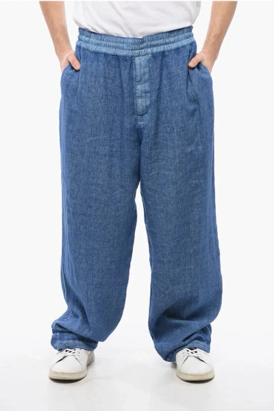 Burberry Linen Sweatpants With Drawstringed Ankle