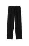 Burberry Mens Black Straight-leg Drawstring Linen Trousers Xl In Black