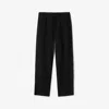 Burberry Mens Black Straight-leg Drawstring Linen Trousers Xl In Black
