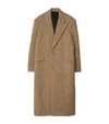 Burberry Linen-wool-blend Tailored Coat In Brown