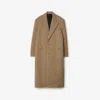 Burberry Linen-wool-blend Tailored Coat In Clay