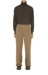 Burberry Linen Wool Blend Tailored Trousers In Neutral