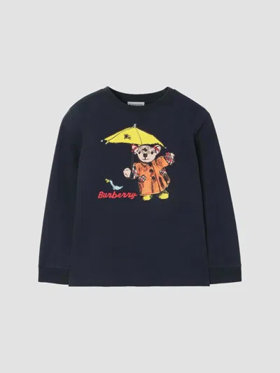 Burberry Kids' Little Boy's & Boy's Kooper Teddy Bear Cotton Sweatshirt In Blue