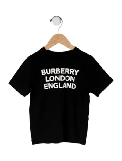 Pre-owned Burberry Babies'  Little Boys Short Sleeve T-shirt In Black