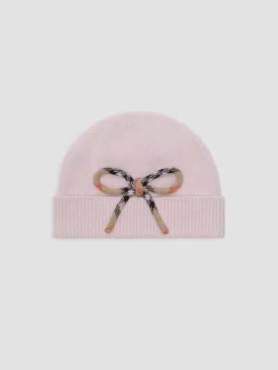 Burberry Little Girl's & Girl's Bonnie Bow Wool-cashmere Beanie In Bouquet Pink