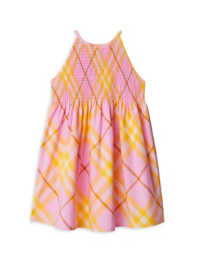 Burberry Babies' Little Girl's & Girl's Elsie Check Dress In Carnation Pink Check