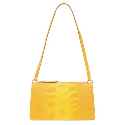 Burberry Lizard-skin Embossed Mini Bag In Yellow