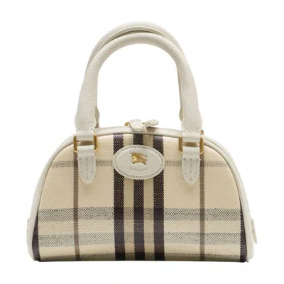 Burberry Ll Highlands Mini Bowling Purse In Neutral