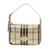 Burberry Canvas Shoulder Bag Check Pattern Hardware In Pattern
