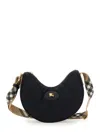 Burberry Curved Quilted Black Handbag With Gold-tone Hardware In Gray