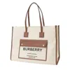 Burberry Ll Md Pocket Dtl Tote Ll6 In Natural Tan