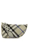 Burberry Women Embroidered Fabric Medium Shield Crossbody Bag