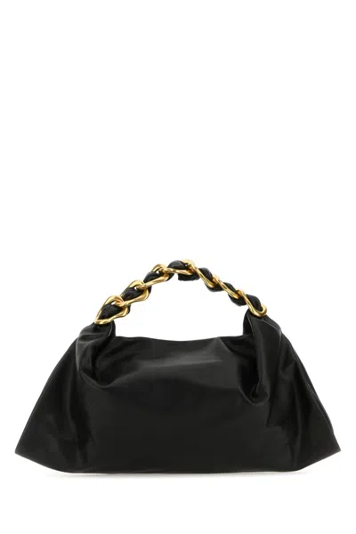 BURBERRY BURBERRY BLACK LEATHER MEDIUM SWAN HANDBAG