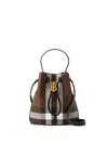 Burberry Ll Mini Drawstring Purse In Brown