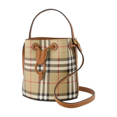 Burberry Ll Mini Drawstring Purse In Brown