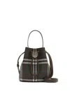 Burberry Mini Drawstring Crossbody - Synthetic - Grey
